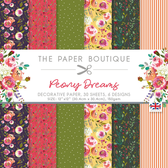 The Paper Boutique Peony Dreams - 12" x 12" Paper Pad