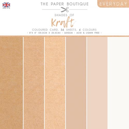 The Paper Boutique - Shades of Kraft - Coloured Card Pack