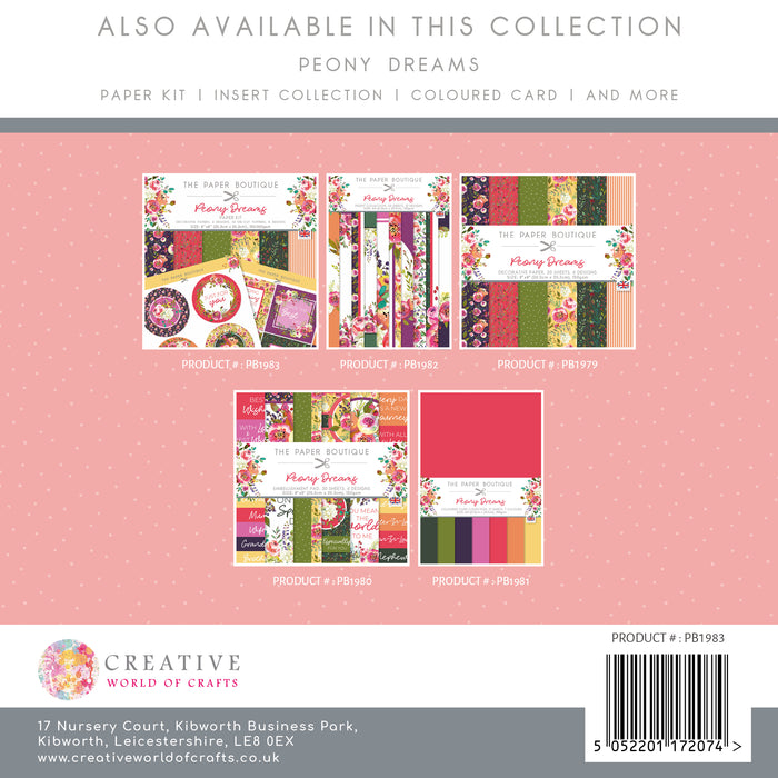 The Paper Boutique Peony Dreams - Paper Kit