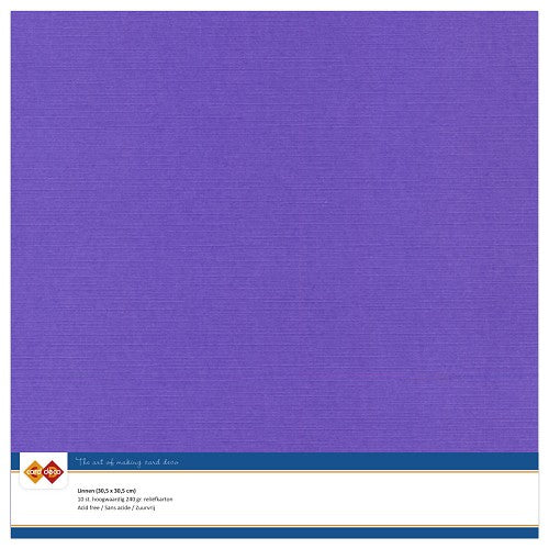 Card Deco Essentials - 12 x 12 Linen Card - Violet